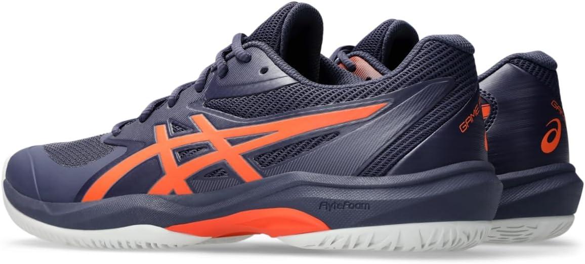 image:imageASICS Mens Game FlyteFoam Tennis ShoesIndigo FogNova Orange