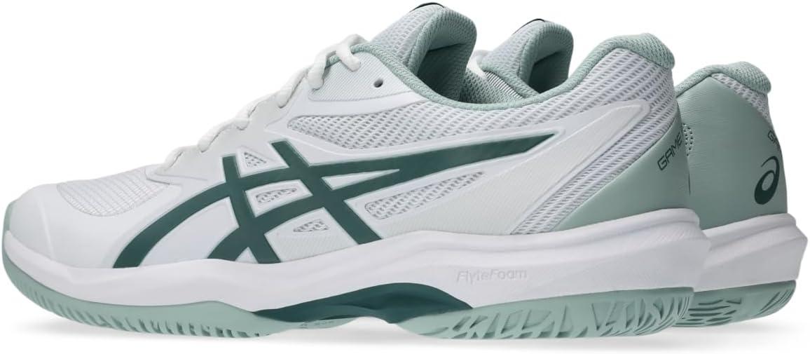 image:imageASICS Mens Game FlyteFoam Tennis ShoesWhiteDark Neptune