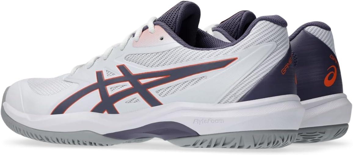 image:imageASICS Mens Game FlyteFoam Tennis ShoesWhiteGreyish Purple