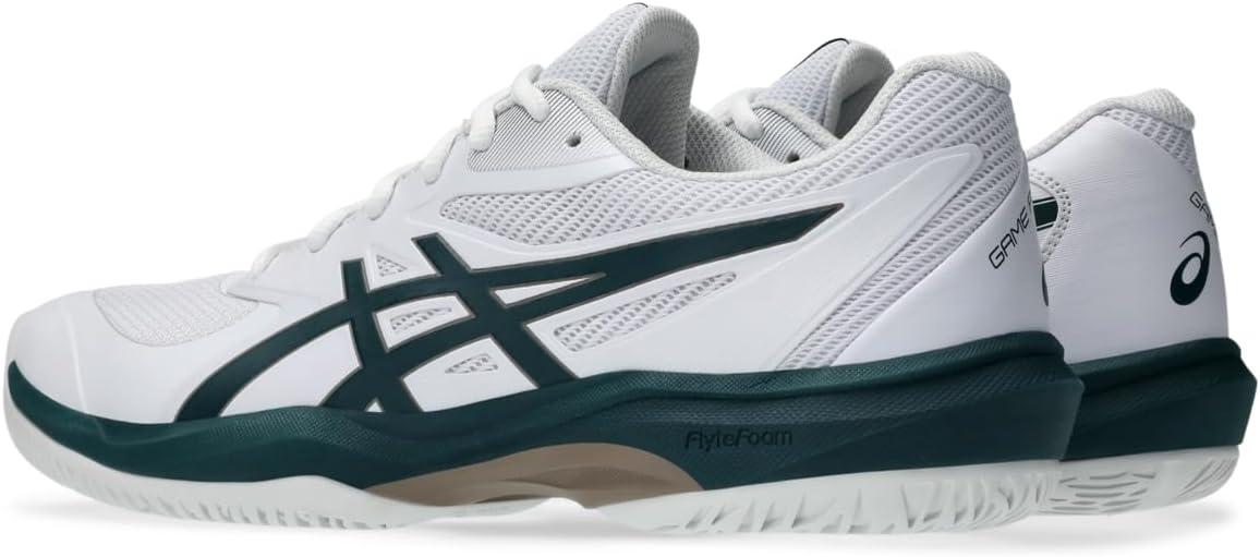 image:imageASICS Mens Game FlyteFoam Tennis ShoesWhiteSaxon Green