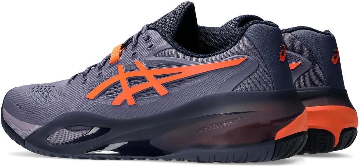image:imageASICS Mens GelResolution X Tennis Shoes500 Graish PurpleNova Orange