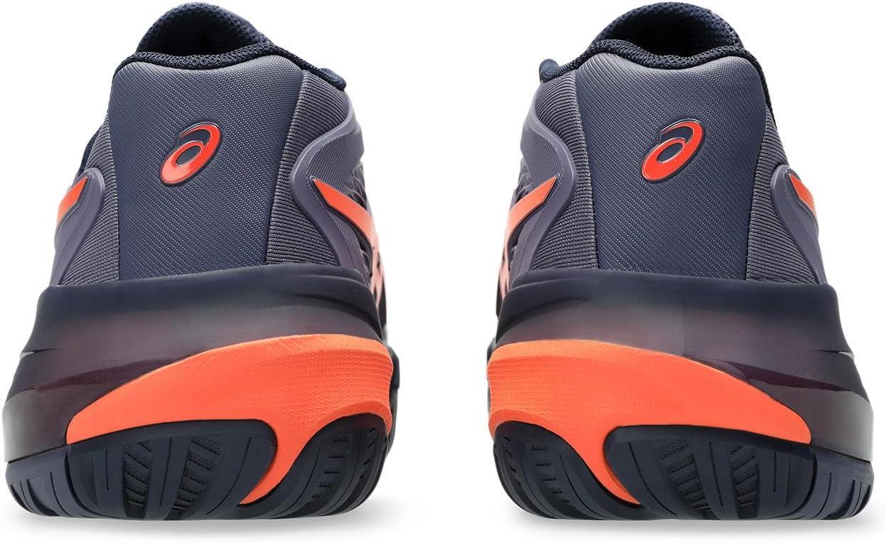 image:imageASICS Mens GelResolution X Tennis Shoes500 Graish PurpleNova Orange