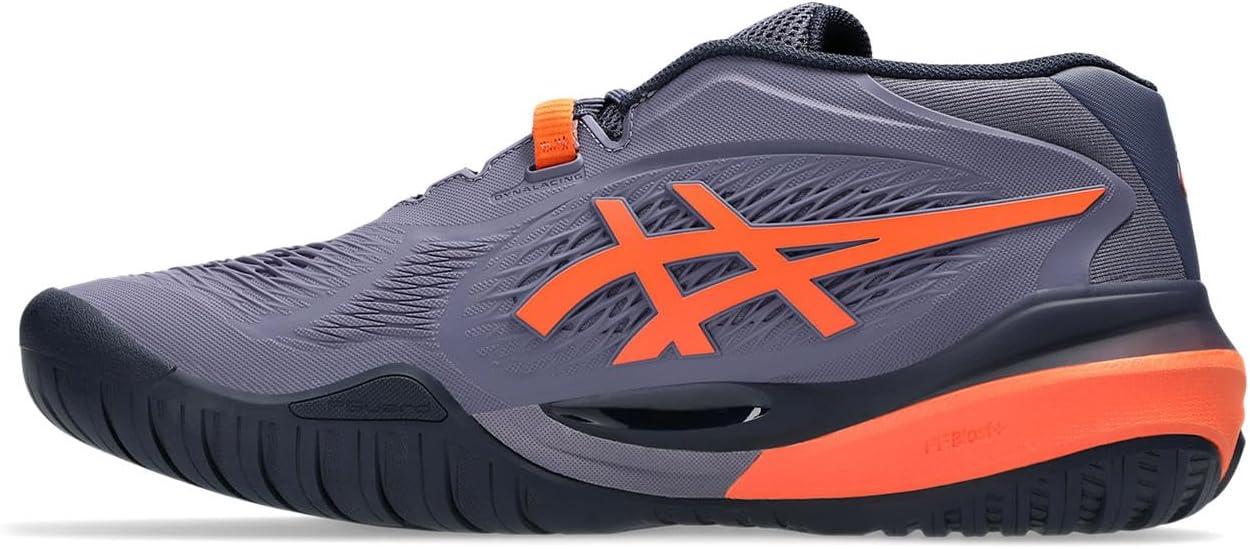 image:imageASICS Mens GelResolution X Tennis Shoes500 Graish PurpleNova Orange