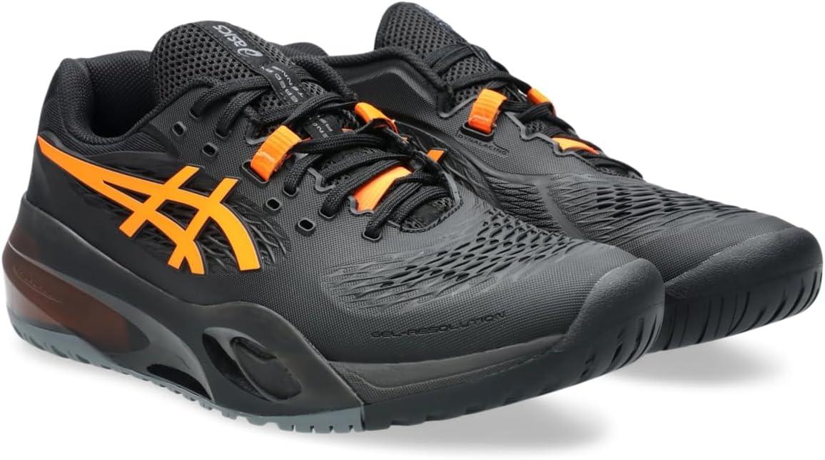 image:imageASICS Mens GelResolution X Tennis ShoesBlackShocking Orange