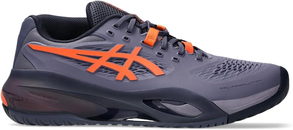 image:imageASICS Mens GelResolution X Tennis ShoesGreyish PurpleNova Orange