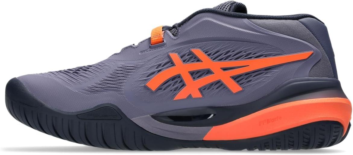image:imageASICS Mens GelResolution X Tennis ShoesGreyish PurpleNova Orange