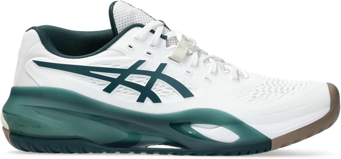 image:imageASICS Mens GelResolution X Tennis ShoesWhiteSaxon Green