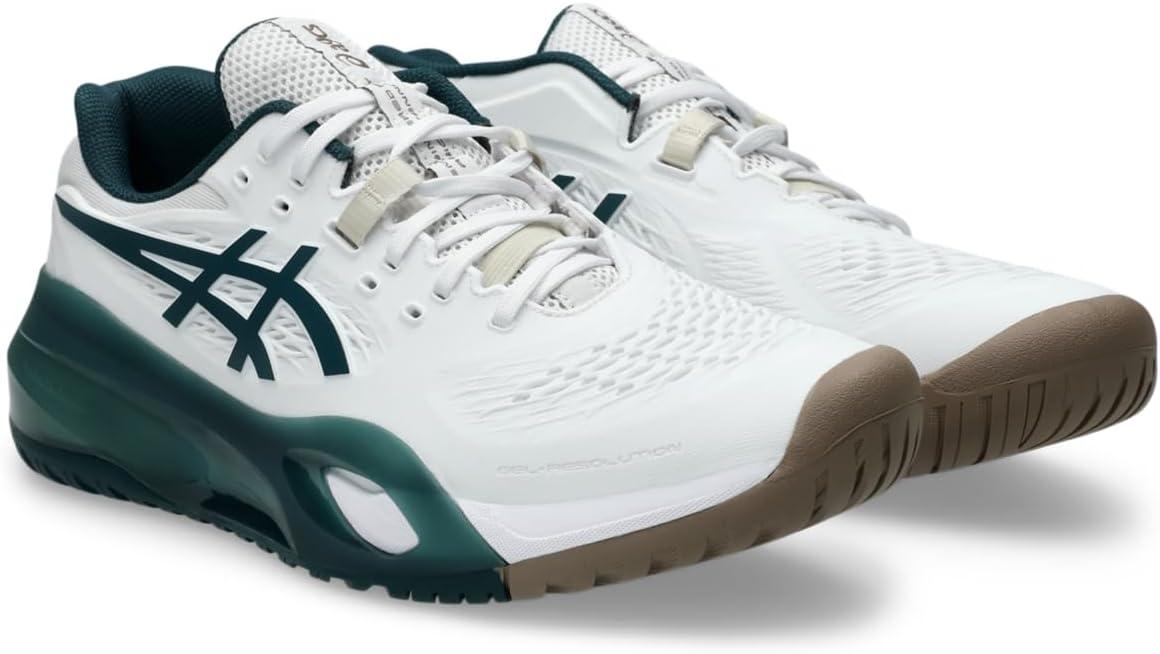 image:imageASICS Mens GelResolution X Tennis ShoesWhiteSaxon Green