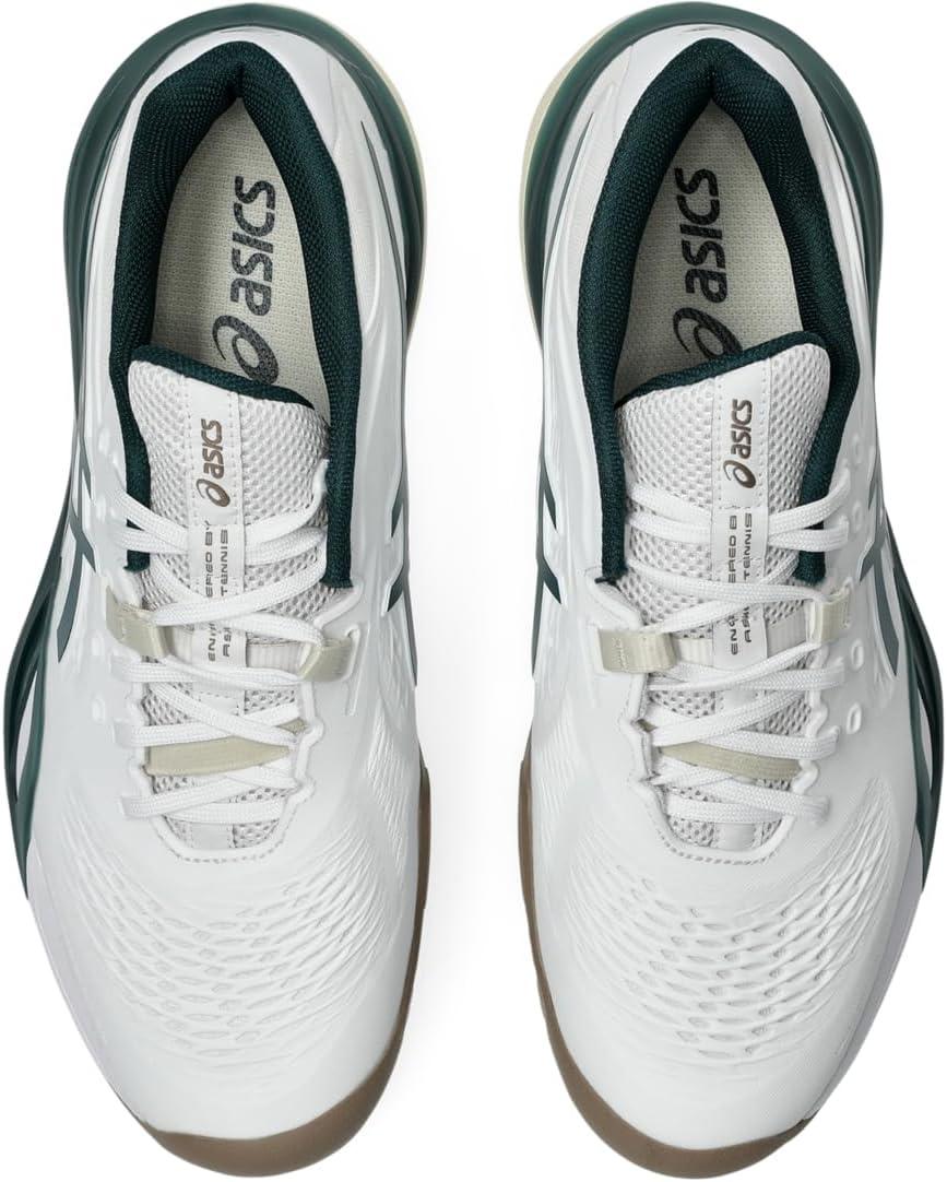 image:imageASICS Mens GelResolution X Tennis ShoesWhiteSaxon Green