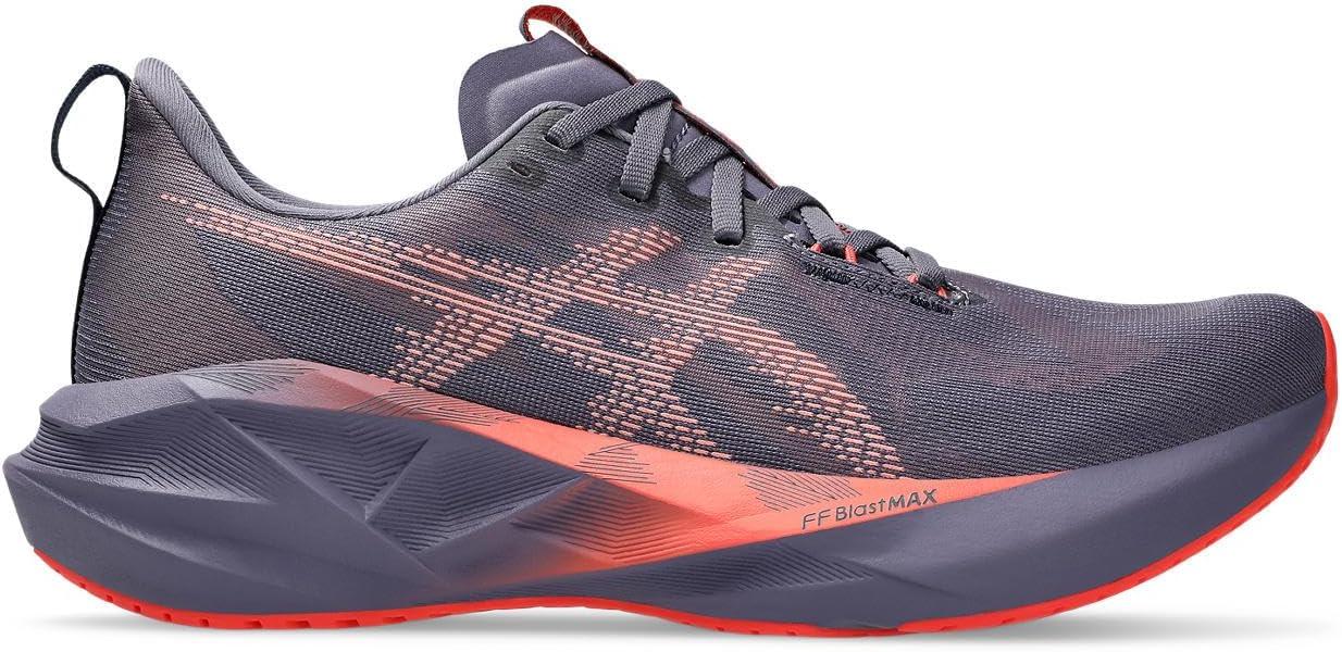 image:imageASICS Mens NOVABLAST 5 Running ShoesGrey Purple Coral Reef