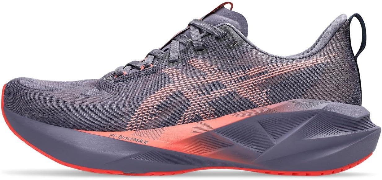 image:imageASICS Mens NOVABLAST 5 Running ShoesGrey Purple Coral Reef