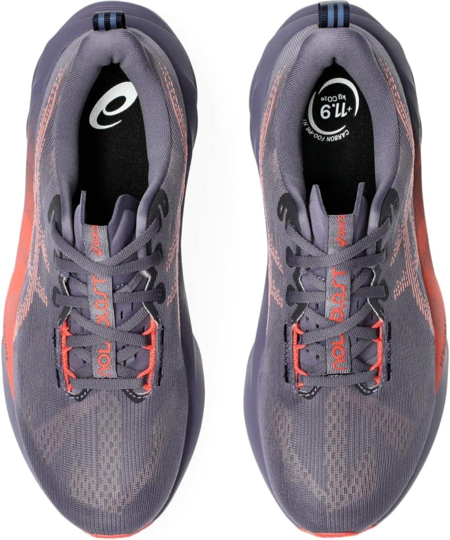 image:imageASICS Mens NOVABLAST 5 Running ShoesGreyish PurpleCoral Reef