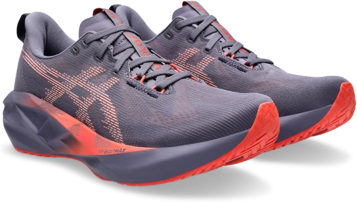 image:imageASICS Mens NOVABLAST 5 Running ShoesGreyish PurpleCoral Reef