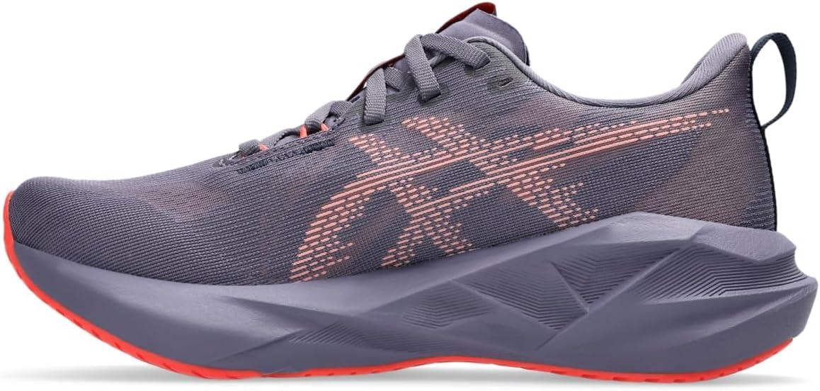 image:imageASICS Womens NOVABLAST 5 Running ShoesGreyish PurpleCoral Reef