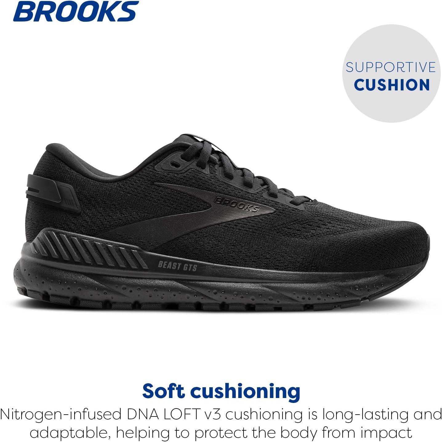 image:imageBrooks Mens Beast GTS 24 Supportive Running ampamp Walking ShoeBlackBlackEbony