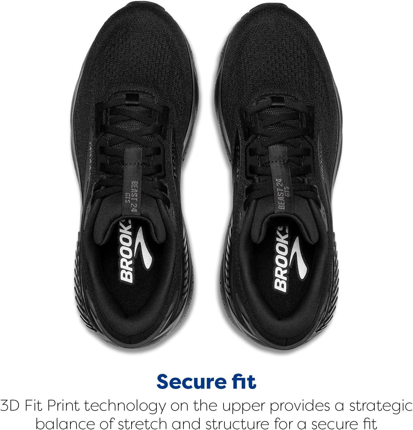 image:imageBrooks Mens Beast GTS 24 Supportive Running ampamp Walking ShoeBlackBlackEbony