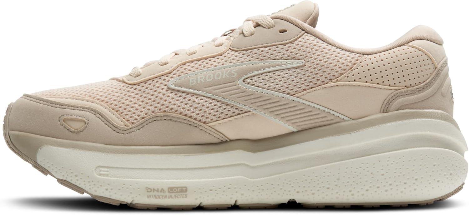 image:imageBrooks Womens Ghost Max SuedeLeather Neutral Running ampamp Walking ShoeAlmond PeachChateauCoconut
