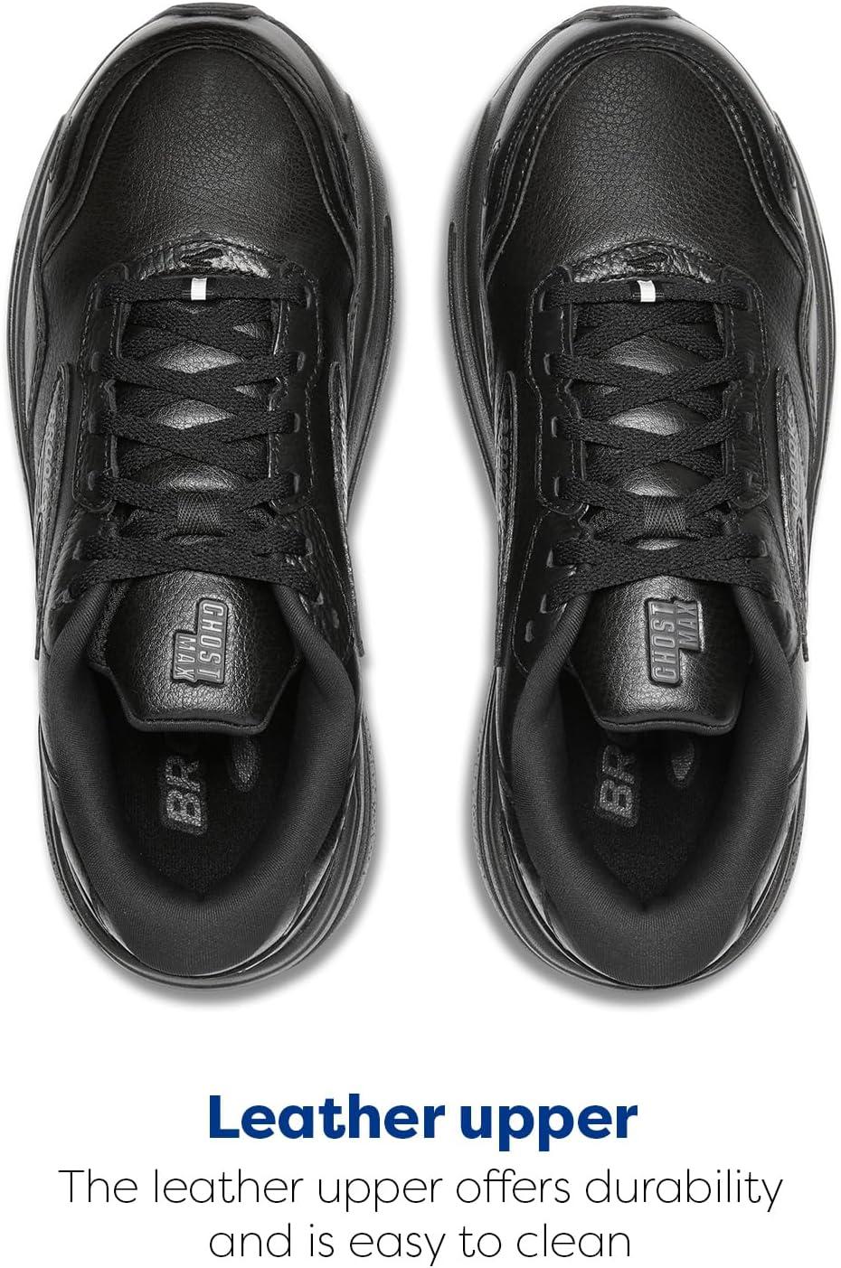 image:imageBrooks Womens Ghost Max SuedeLeather Neutral Running ampamp Walking ShoeBlackBlack