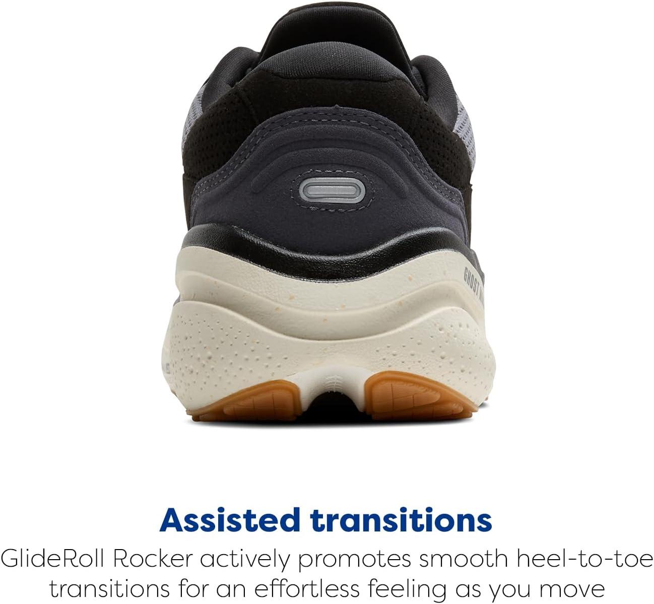 image:imageBrooks Womens Ghost Max SuedeLeather Neutral Running ampamp Walking ShoeBlackPrimerBiscuit