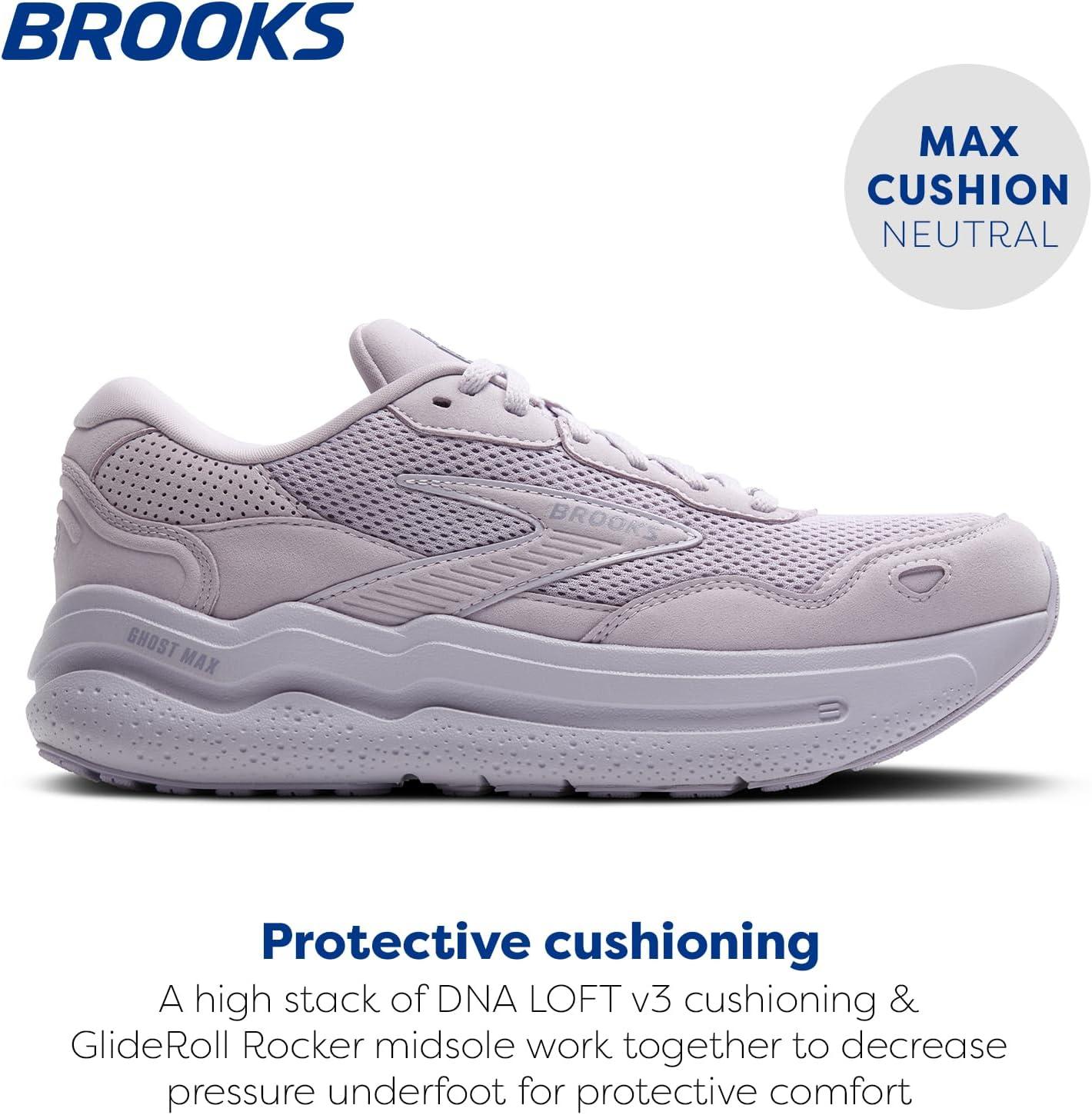 image:imageBrooks Womens Ghost Max SuedeLeather Neutral Running ampamp Walking ShoeLilacLavender