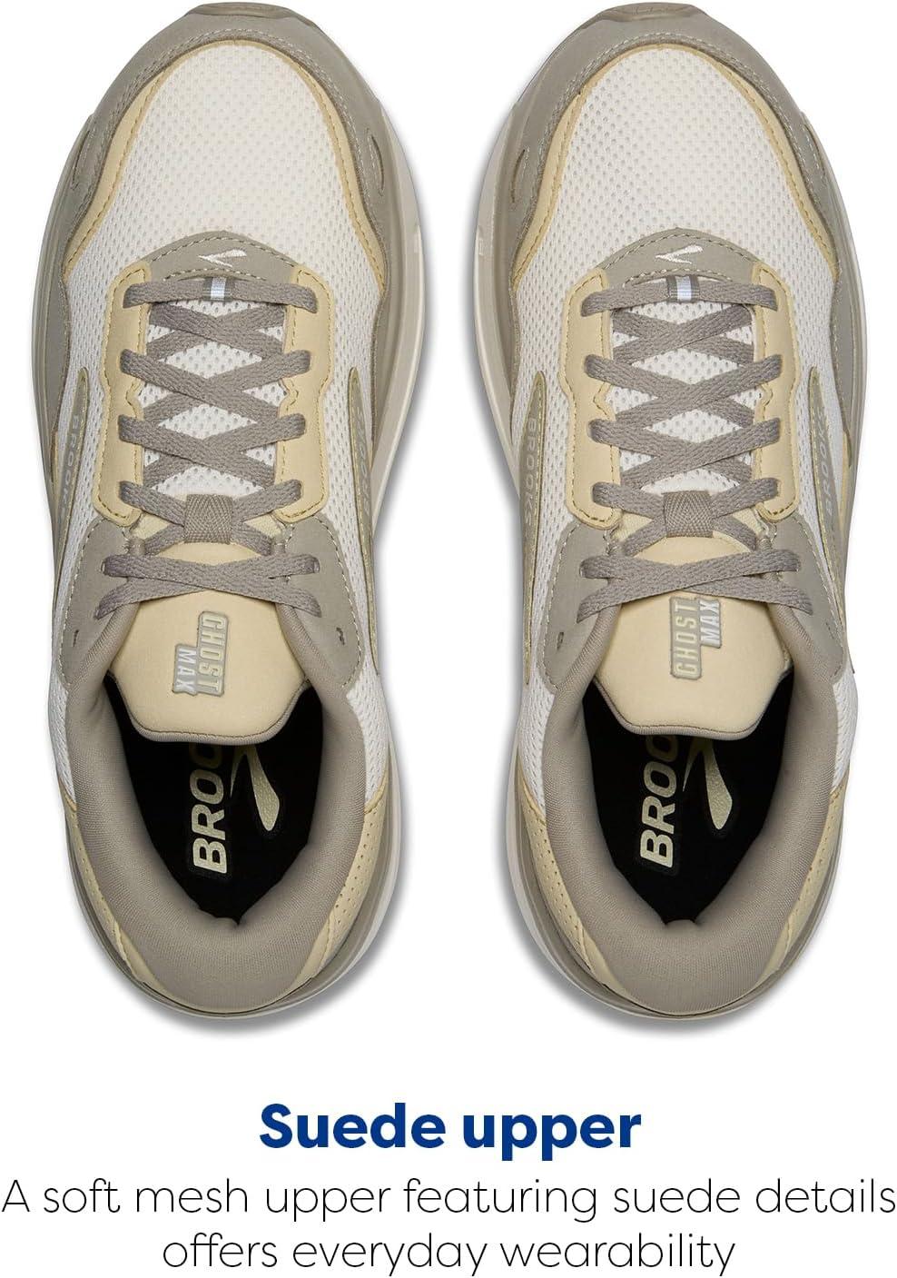 image:imageBrooks Womens Ghost Max SuedeLeather Neutral Running ampamp Walking ShoeLondonfogGreen HazeCoconut