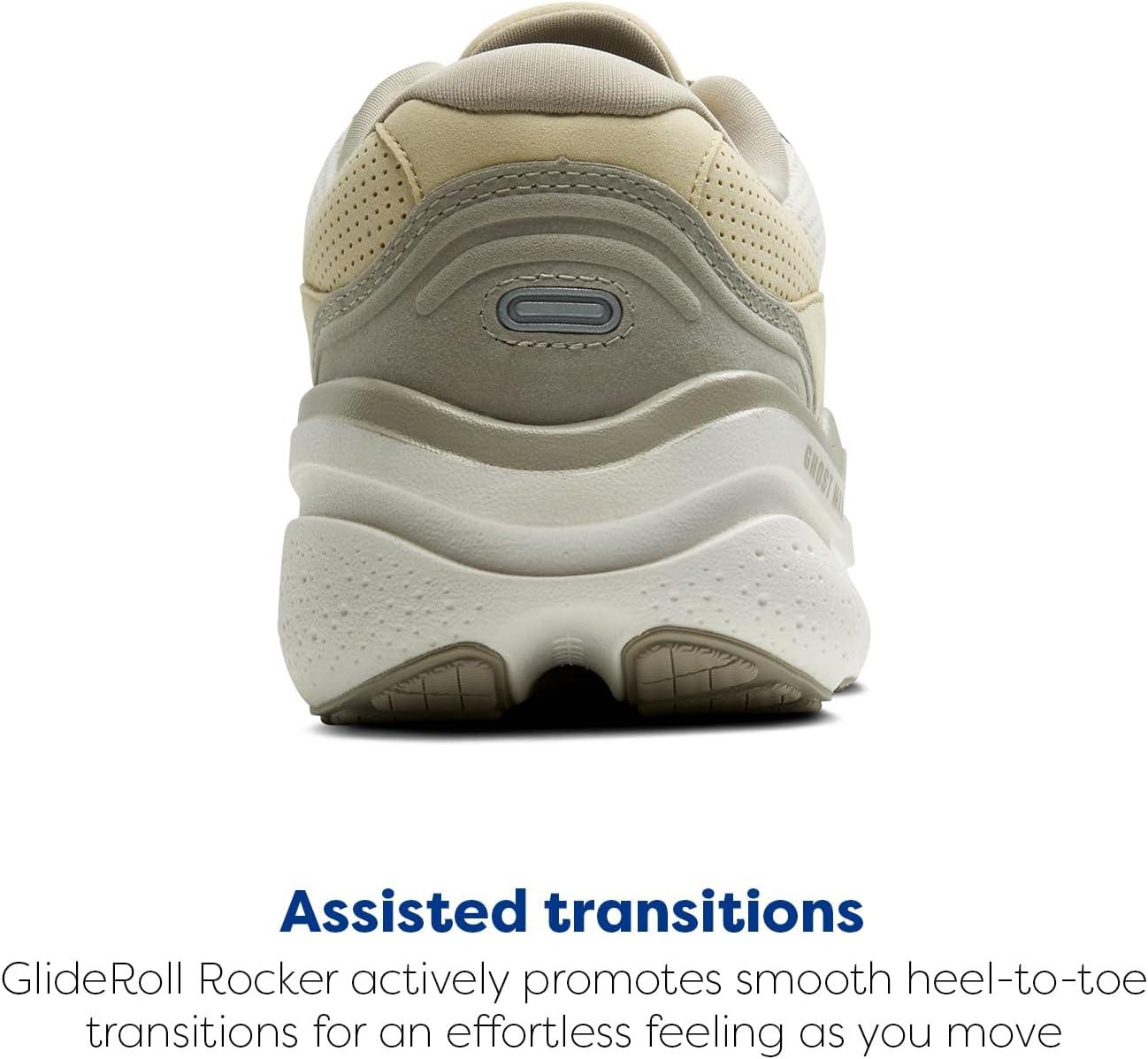 image:imageBrooks Womens Ghost Max SuedeLeather Neutral Running ampamp Walking ShoeLondonfogGreen HazeCoconut