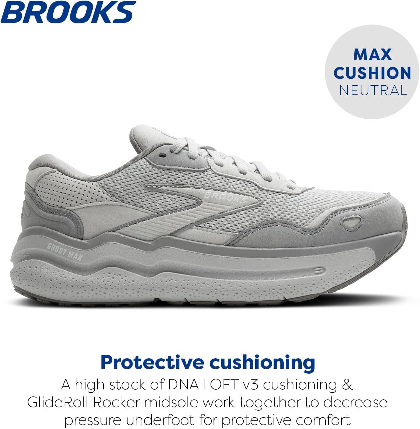 image:imageBrooks Womens Ghost Max SuedeLeather Neutral Running ampamp Walking ShoeOysterAlloyAntarctica