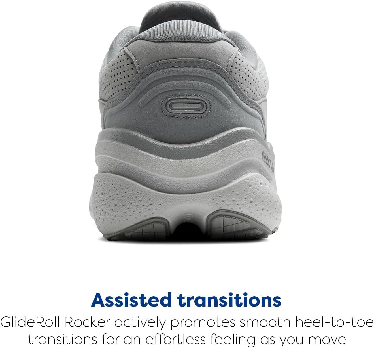 image:imageBrooks Womens Ghost Max SuedeLeather Neutral Running ampamp Walking ShoePrimer GreyOysterAlloy