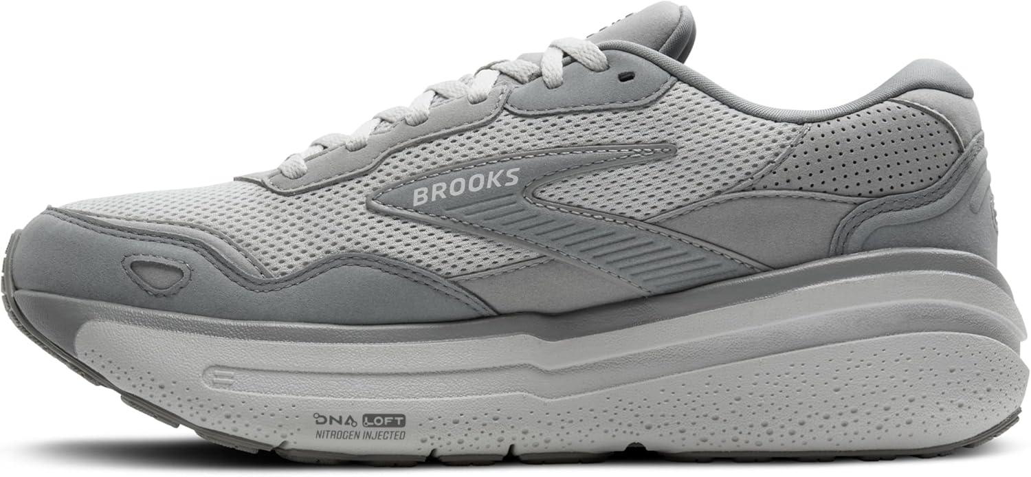 image:imageBrooks Womens Ghost Max SuedeLeather Neutral Running ampamp Walking ShoePrimer GreyOysterAlloy