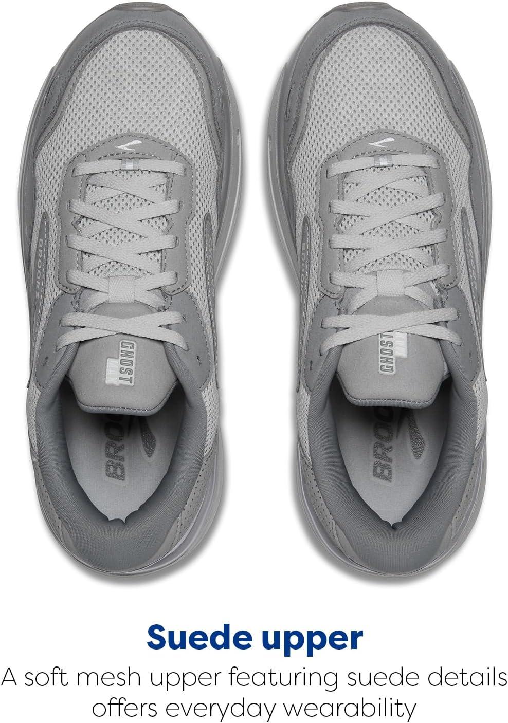 image:imageBrooks Womens Ghost Max SuedeLeather Neutral Running ampamp Walking ShoePrimer GreyOysterAlloy