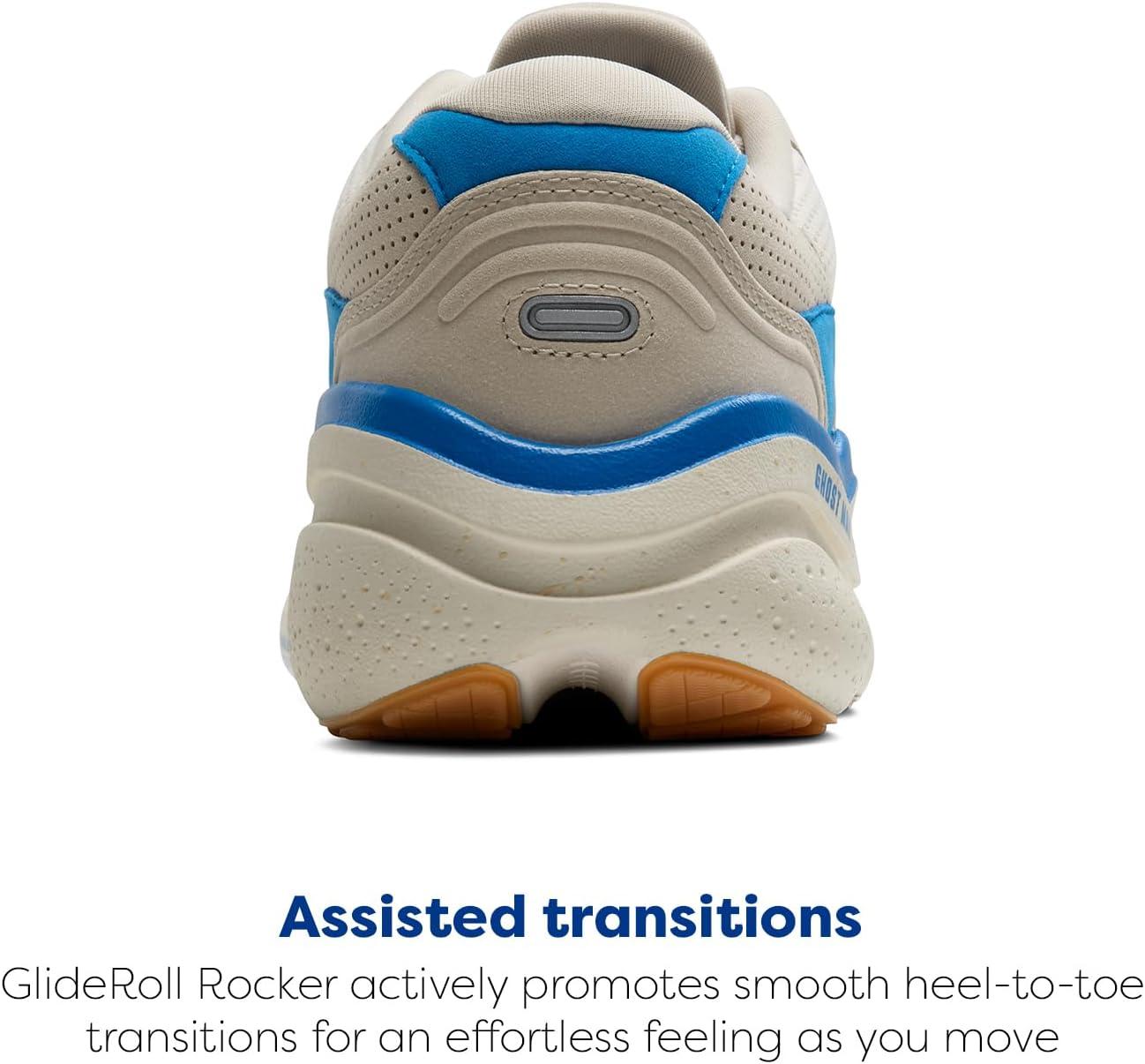 image:imageBrooks Womens Ghost Max SuedeLeather Neutral Running ampamp Walking ShoeSilver LiningBlueSurf the Web