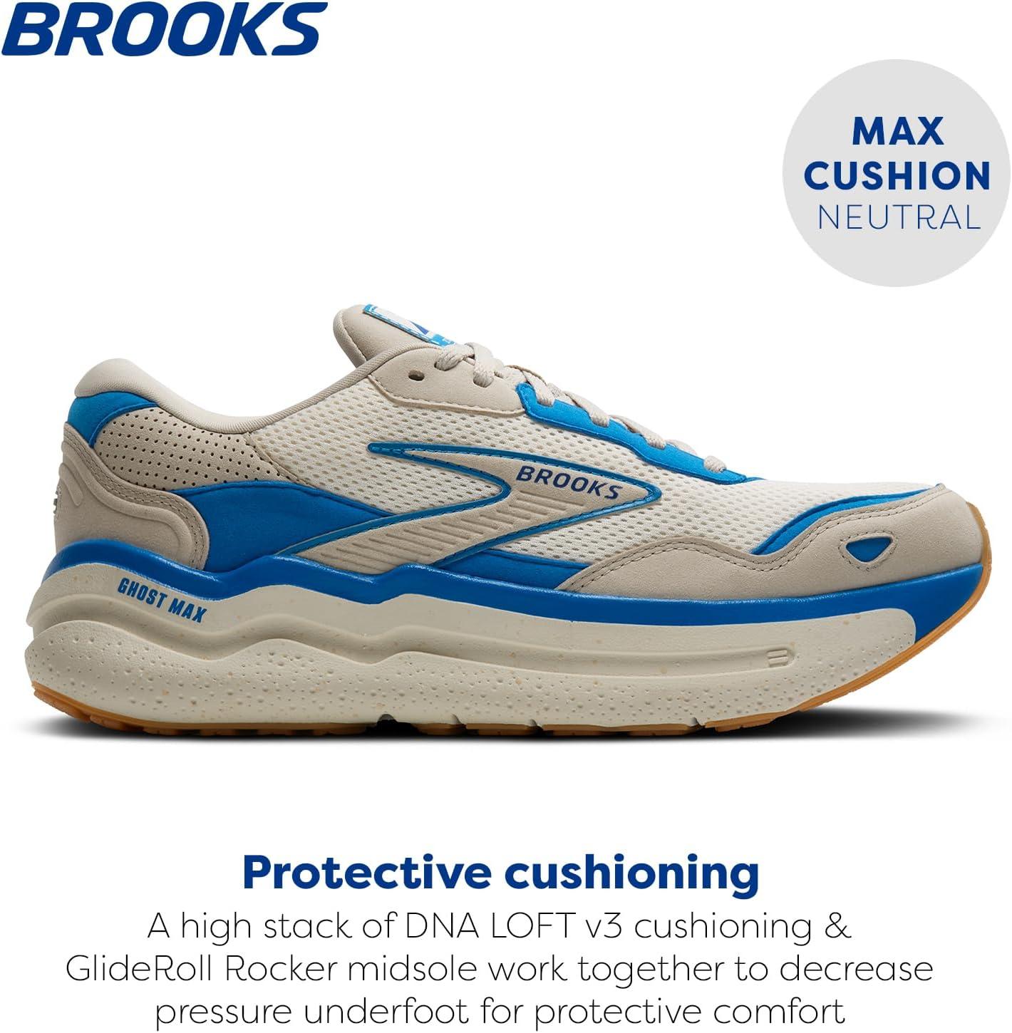 image:imageBrooks Womens Ghost Max SuedeLeather Neutral Running ampamp Walking ShoeSilver LiningBlueSurf the Web