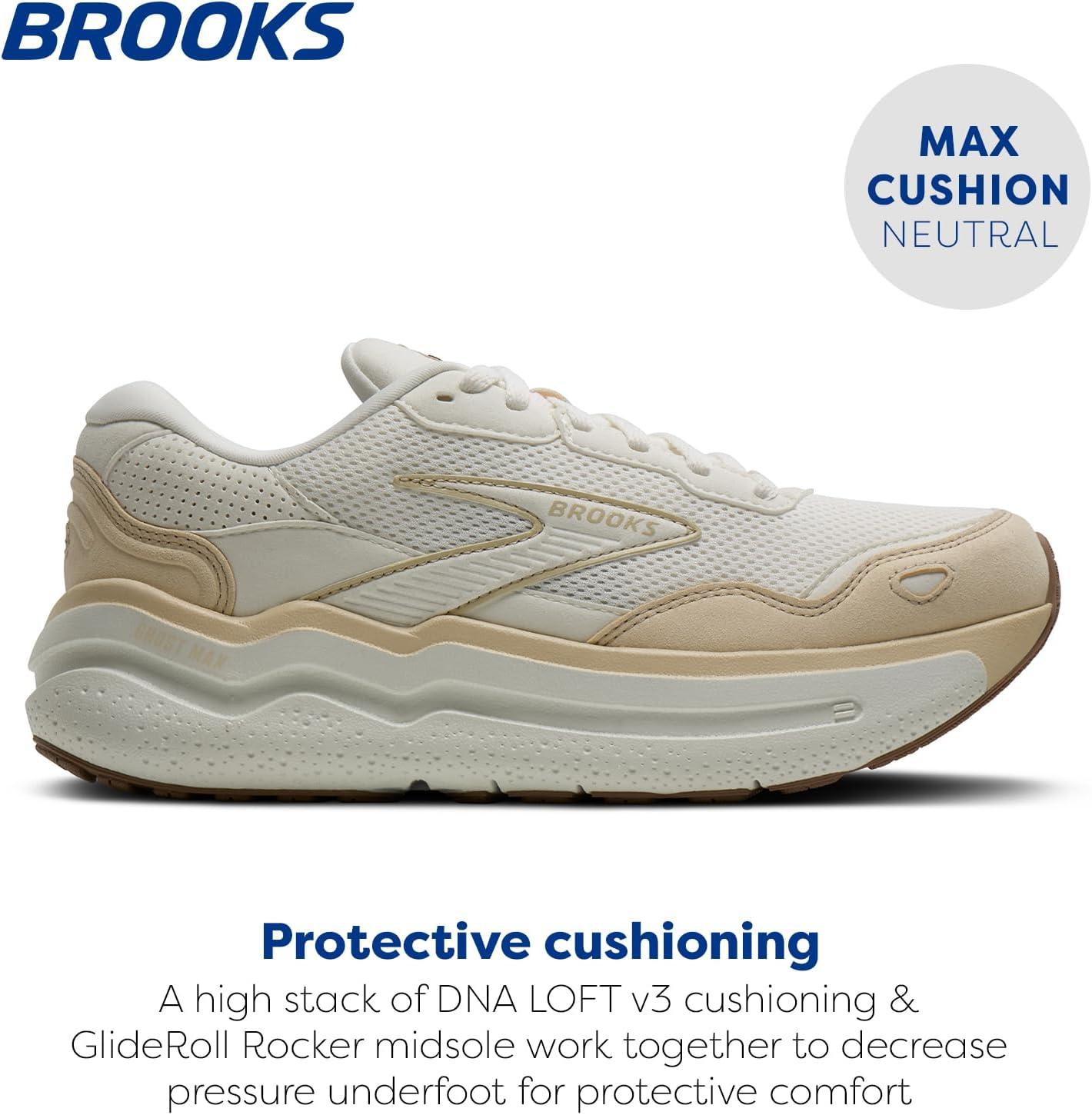 image:imageBrooks Womens Ghost Max SuedeLeather Neutral Running ampamp Walking ShoeStarSandPortabella