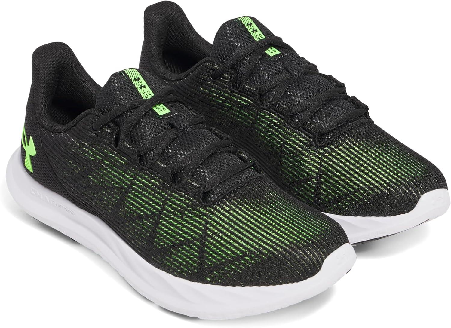 image:imageUnder Armour Mens Charged Speed Swift Sneaker005 BlackBlackHyper Green