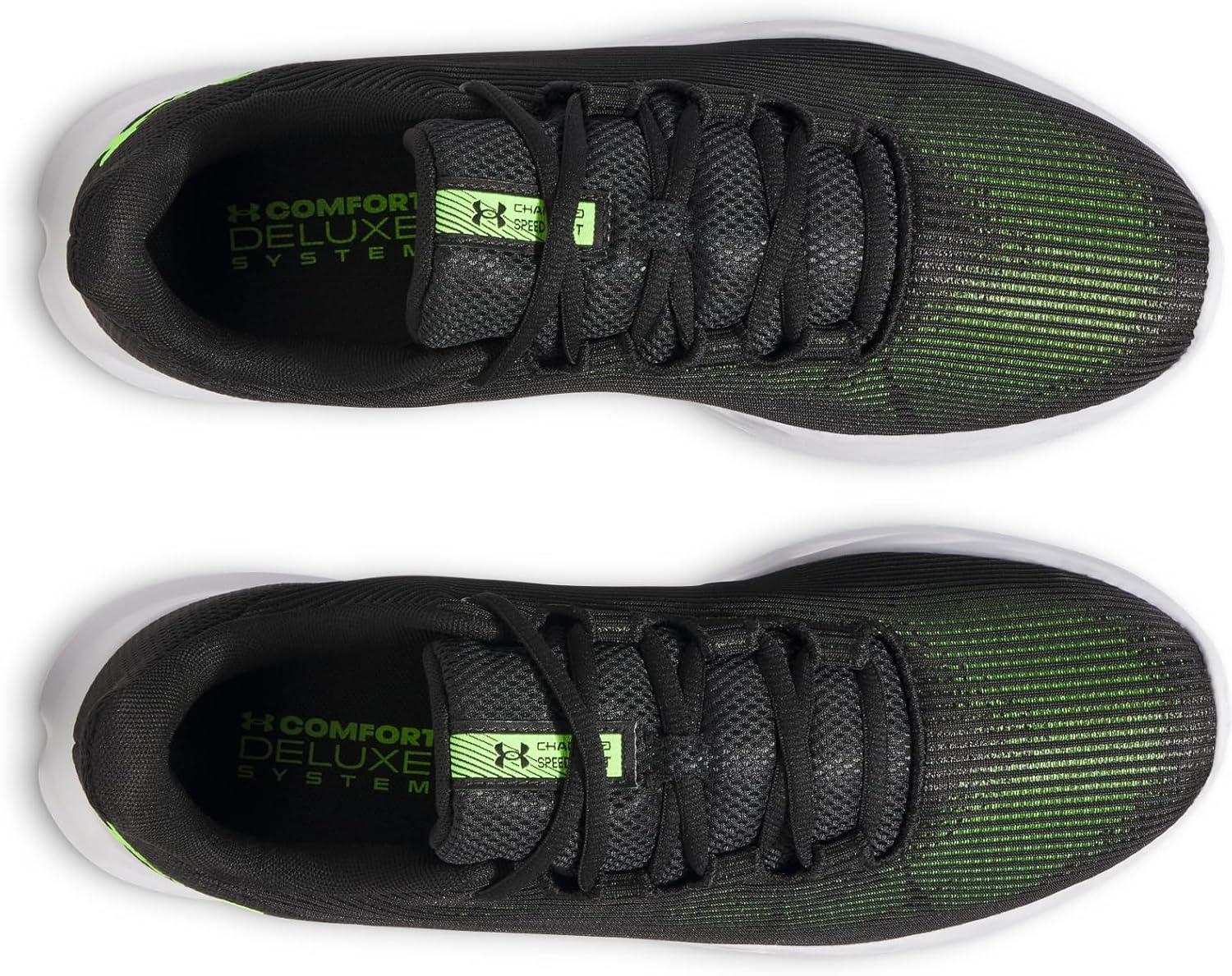 image:imageUnder Armour Mens Charged Speed Swift Sneaker005 BlackBlackHyper Green