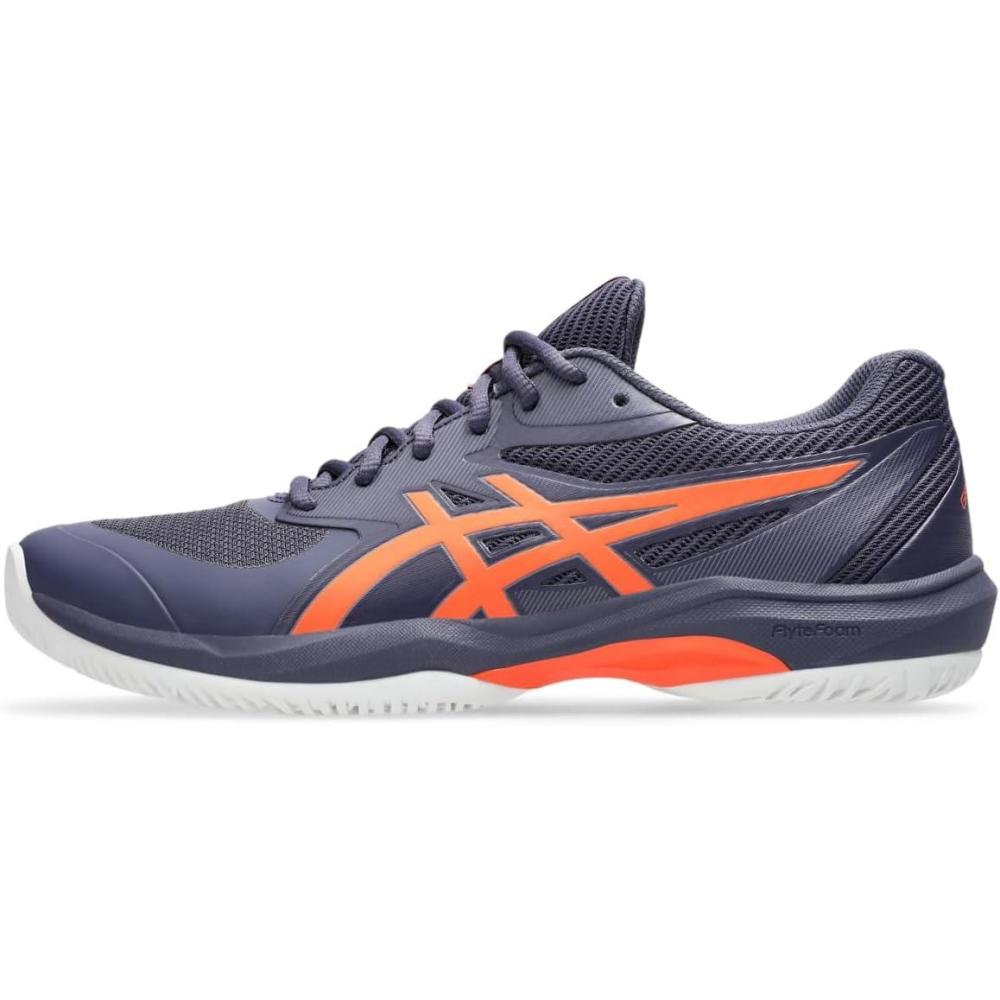 image:imageASICS Mens Game FlyteFoam Tennis ShoesIndigo FogNova Orange