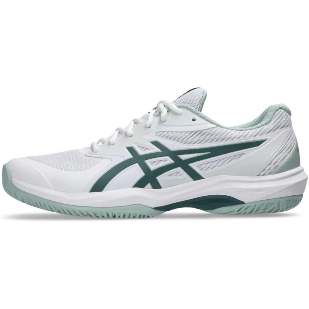 image:imageASICS Mens Game FlyteFoam Tennis ShoesWhiteDark Neptune