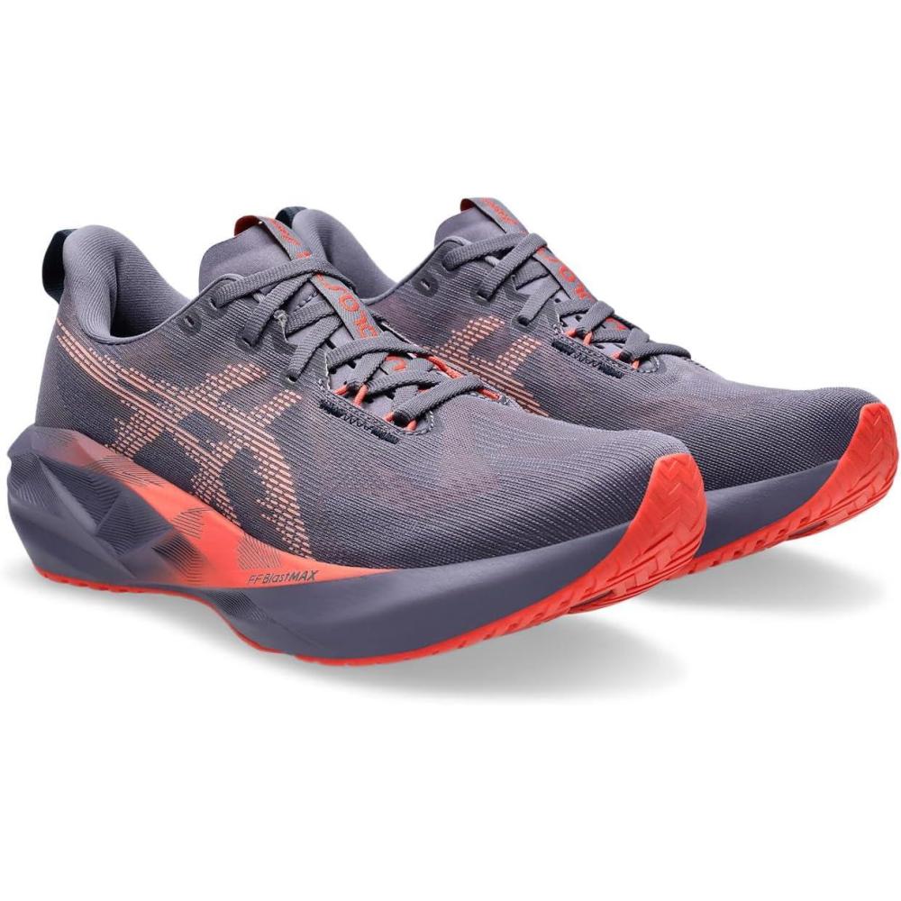 image:imageASICS Mens NOVABLAST 5 Running ShoesGrey Purple Coral Reef