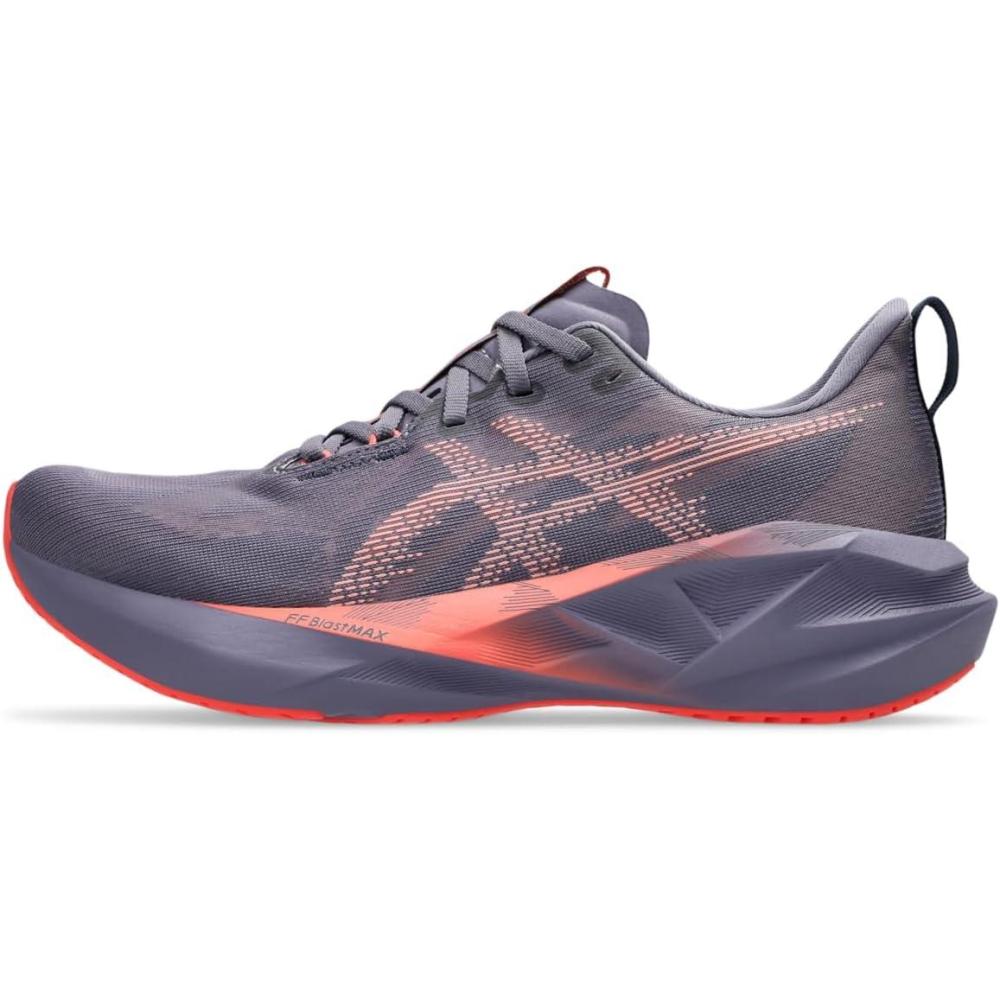 image:imageASICS Mens NOVABLAST 5 Running ShoesGreyish PurpleCoral Reef