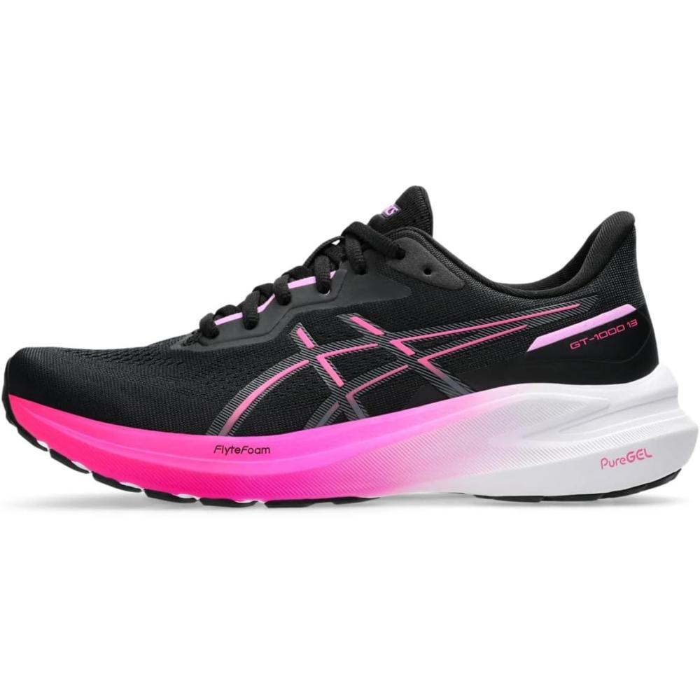 image:imageAsics Womens GT1000 13 Running ShoesBlackPink Glo