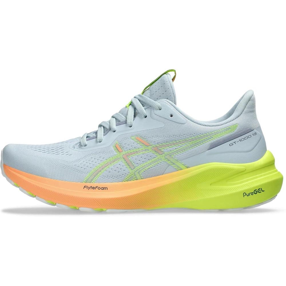 image:imageAsics Womens GT1000 13 Running ShoesCool GreySafety Yellow