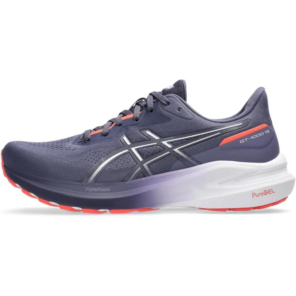 image:imageAsics Womens GT1000 13 Running ShoesIndigo FogWhite