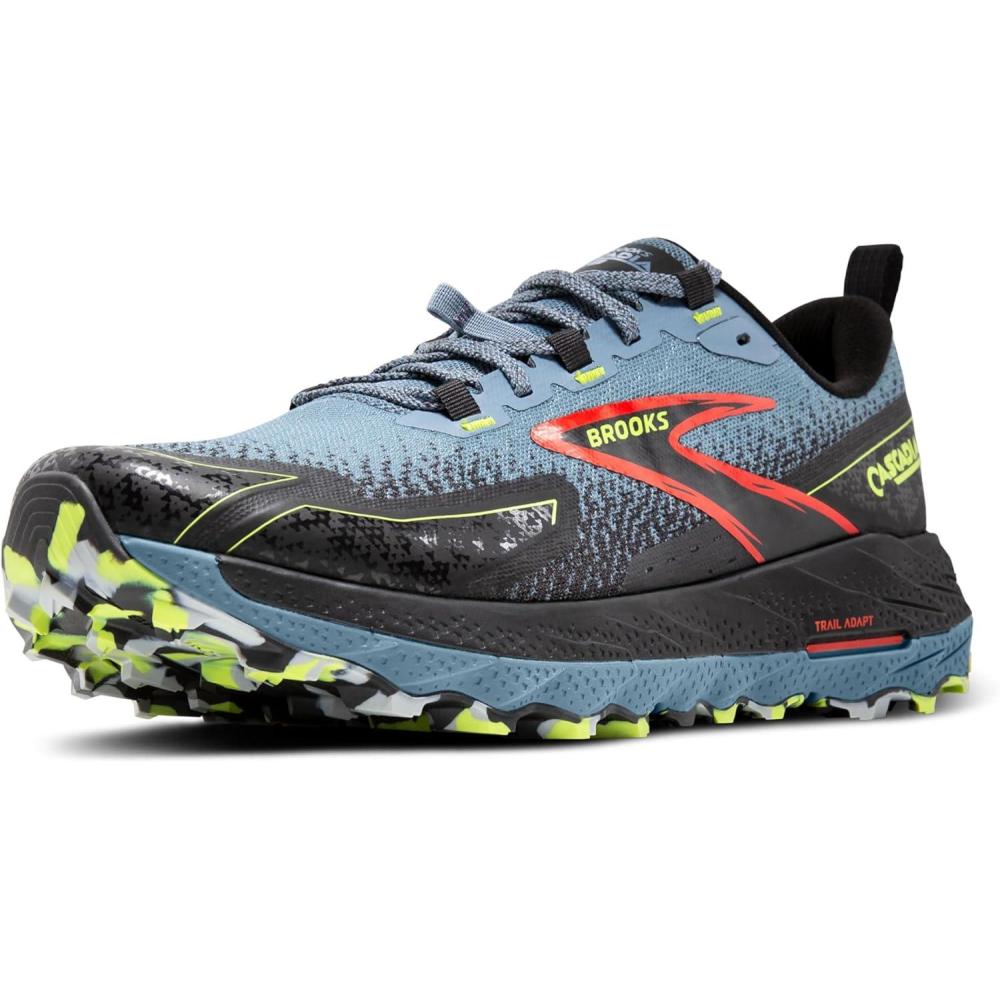 image:imageBrooks Mens Cascadia 18 Mountain Trail Running ShoeCitadelEbonyLime