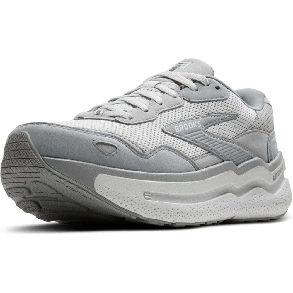image:imageBrooks Womens Ghost Max SuedeLeather Neutral Running ampamp Walking ShoePrimer GreyOysterAlloy