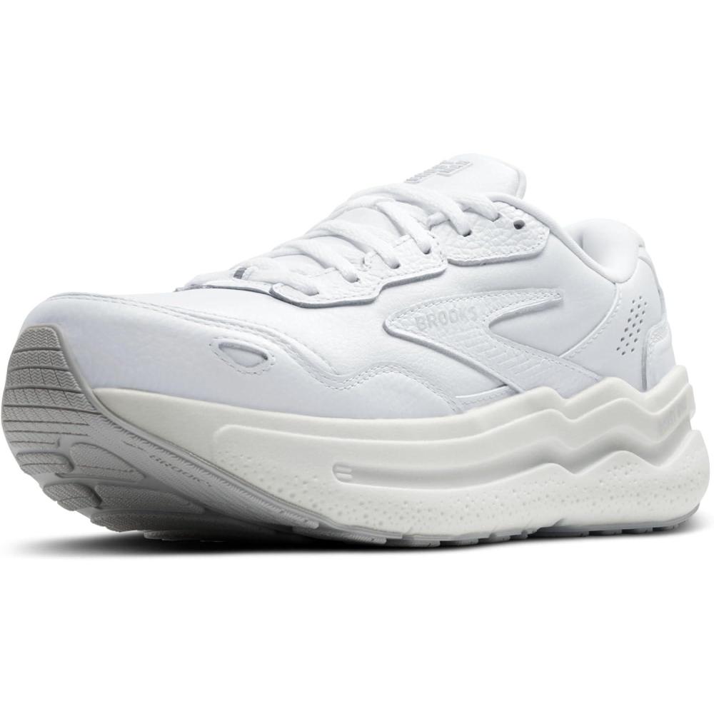 image:imageBrooks Womens Ghost Max SuedeLeather Neutral Running ampamp Walking ShoeWhiteWhite