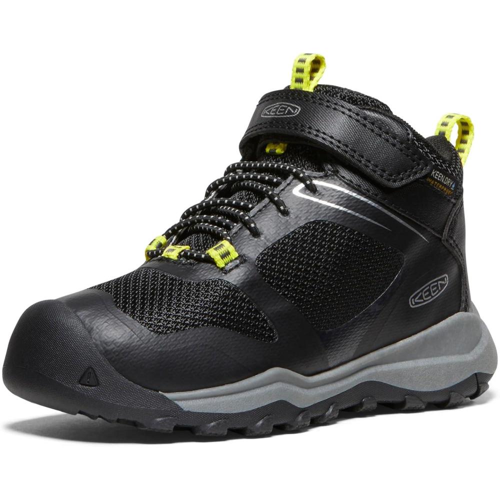 image:imageKEEN Wanduro Mid Height Waterproof Easy On Durable Sneaker Hiking BootsBlackSilver