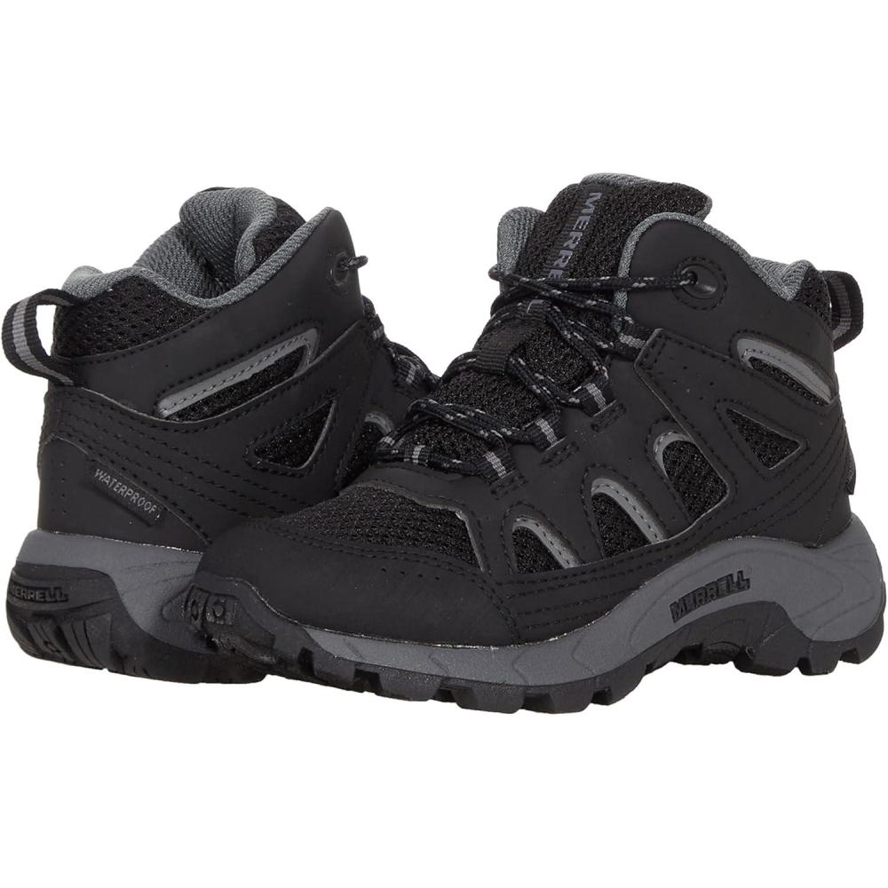 image:imageMerrell unisexchild Oakcreek Mid Lace WtrpfBlackGrey