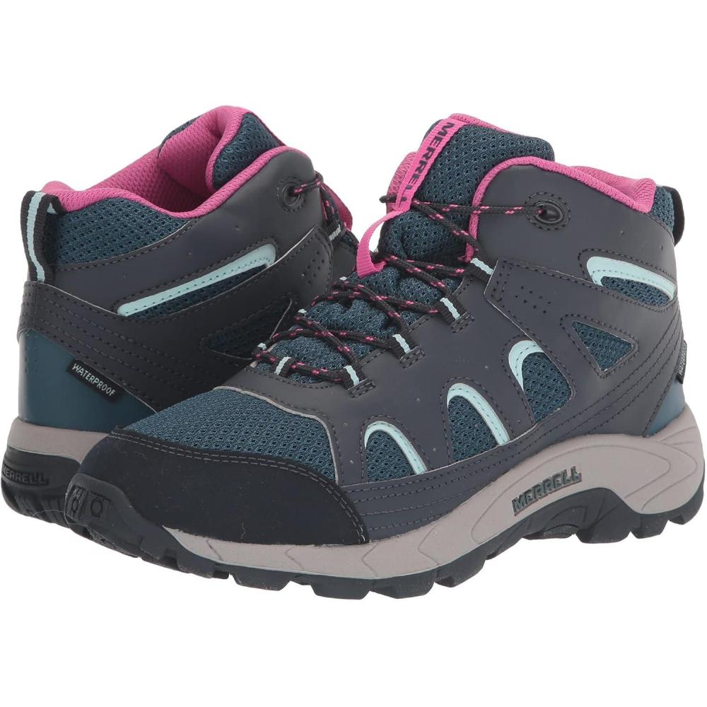 image:imageMerrell unisexchild Oakcreek Mid Lace WtrpfNavyTurqFuchsia