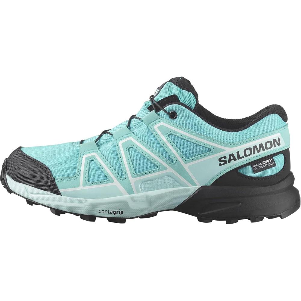 image:imageSalomon Junior SPEEDCROSS CLIMASALOMON WATERPROOF Outdoor Shoes for KidsBlue CuracaoBlackIced Aqua