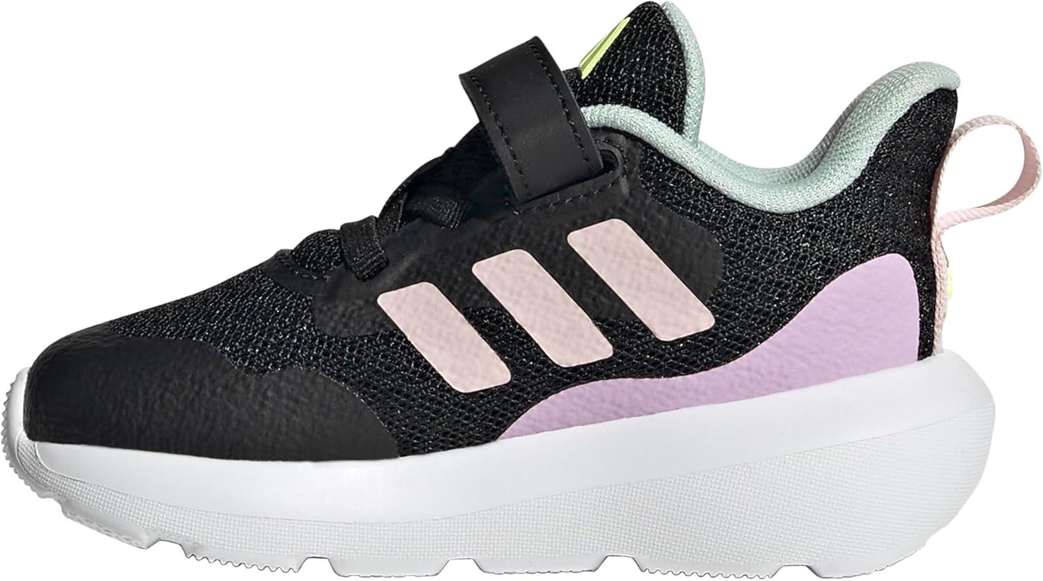 image:imageAdidas UnisexChild Fortarun 20 Running ShoesRunning ShoeBlackClear PinkBliss Lilac